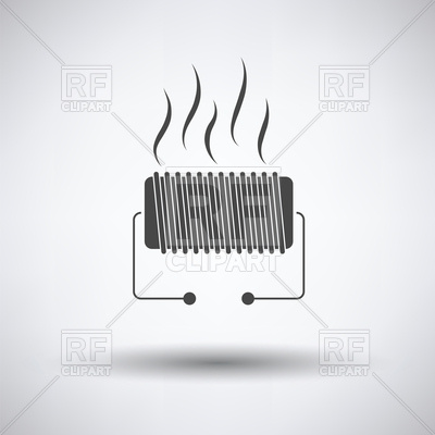 400x400 Electrical Heater Icon On Gray Background Vector Image Of Icons
