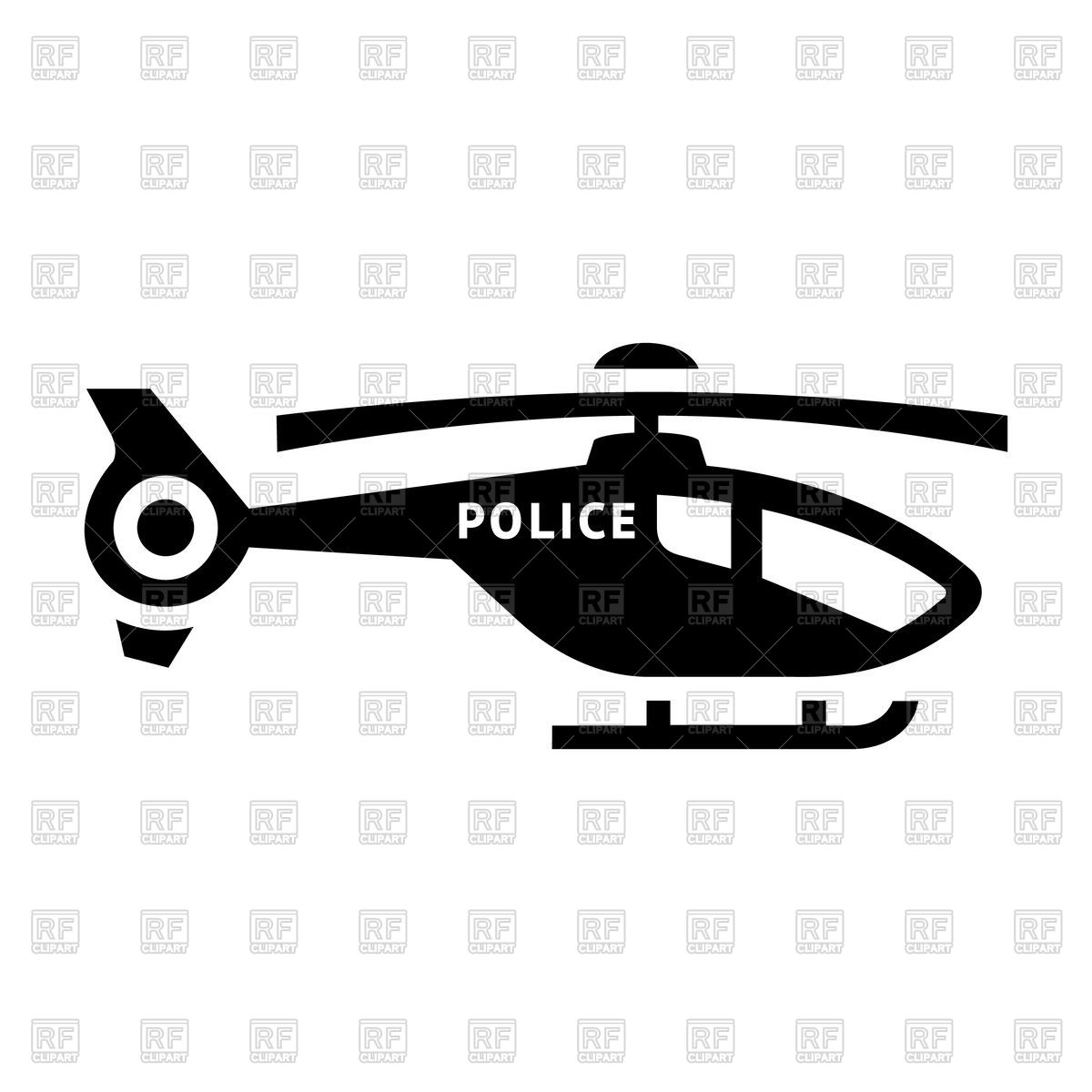 Helicopter Black Icon Isolated On White Background Vector Image 1200x1200 Helicopter Black Icon Isolated On White Background Vector Image