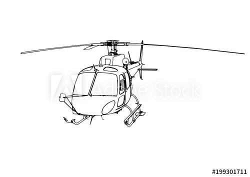 Vector Helicopter Sketch 500x354 Vector Helicopter Sketch