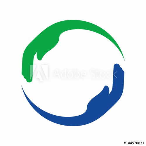 500x500 Two Hand Logo Vector Help And Care Symbol