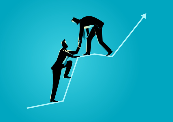 600x424 Businessman Silhouette Help Graphic Chart Vector Free Download