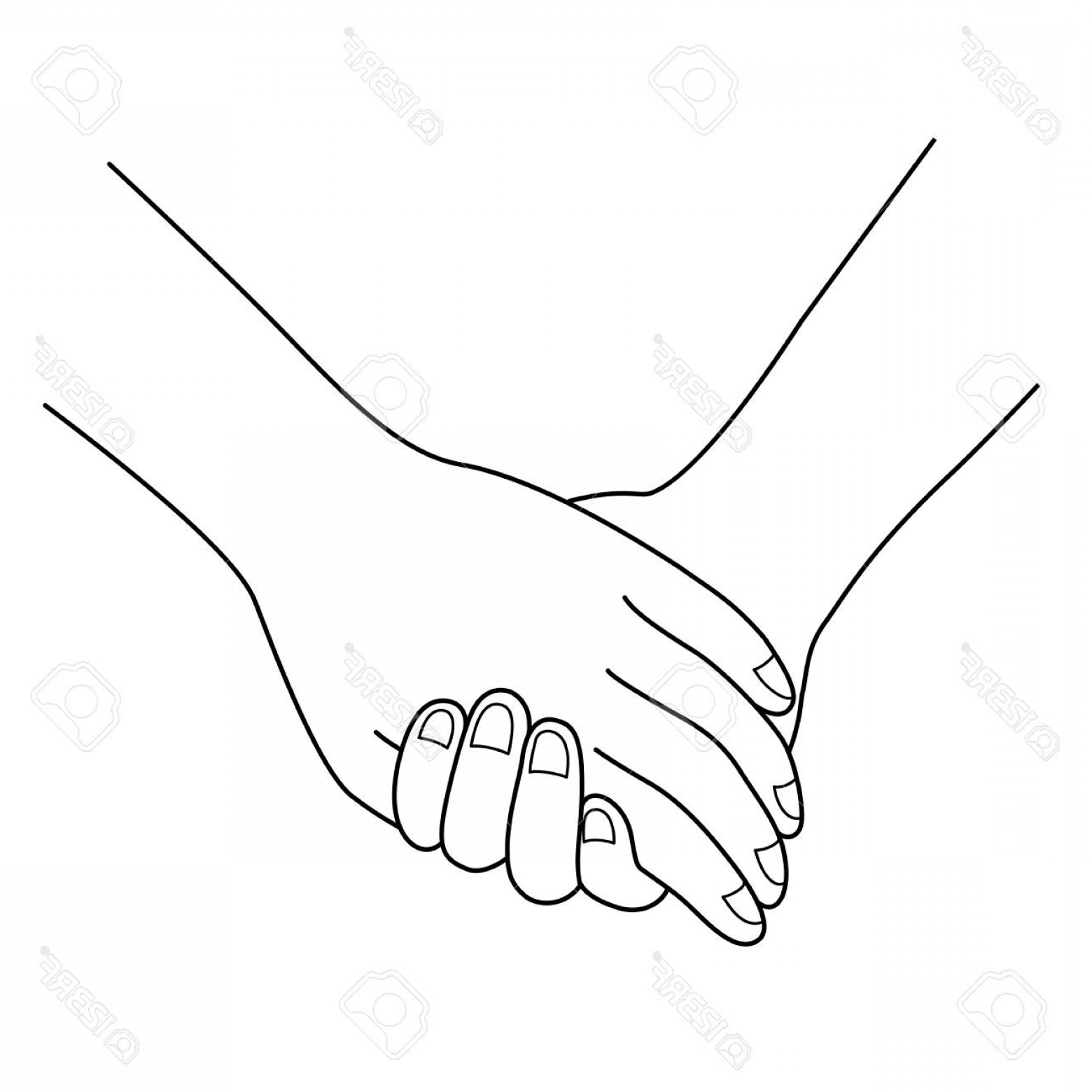 Photostock Vector Couple Holding Hands Outline Hand Drawn Style 1560x1560 Photostock Vector Couple Holding Hands Outline Hand Drawn Style