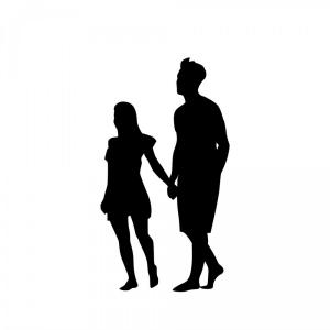 Silhouette Couple Man And Woman Walk Holding Hands Vector 300x300 Silhouette Couple Man And Woman Walk Holding Hands Vector