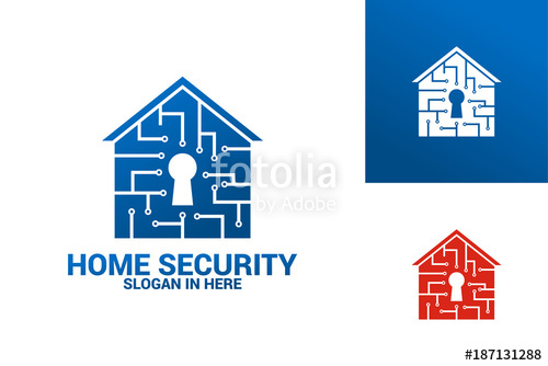 500x334 Digital Home Security Logo Template Design Stock Image