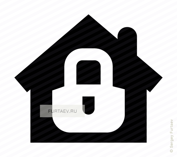 620x553 Home Security Vector Icon