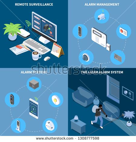 450x470 Stock Vector Home Security Design Concept Set Of Remote