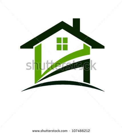 428x470 Vector Green House Graphic Finance Home Logo, Real Estate Logo