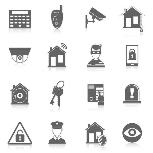 490x490 Home Security Icons Vector