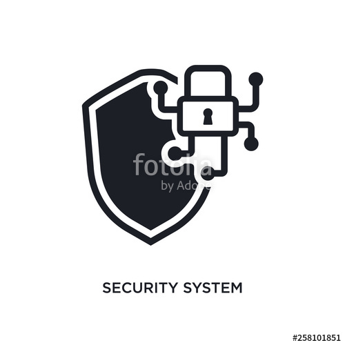 500x500 Security System Isolated Icon Simple Element Illustration