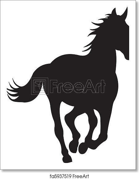 450x580 Free Art Print Of Horse Silhouette Vector Horse Silhouette