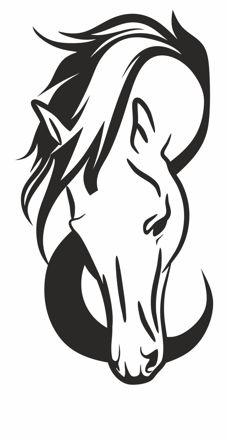 920x1777 Horse Head Silhouette Png Transparent Background