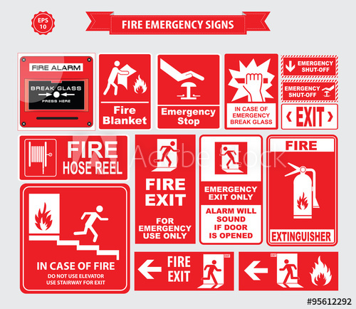 Fire Emergency Signs 500x434 Fire Emergency Signs