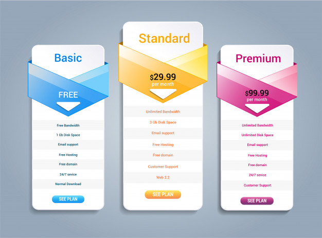 626x463 Host Pricing For Plan Website Banner Vector Premium Download
