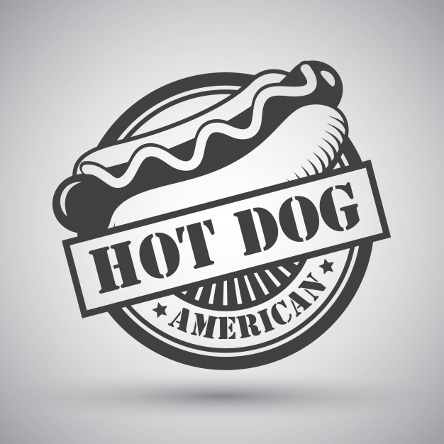 626x626 Hot Dog Badge Vector Free Download