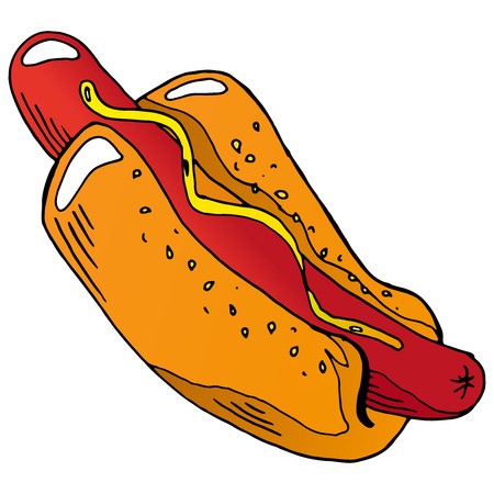 450x450 Vector Hot Doghot Dog Hand Drawnunhealthy Eating Pattern