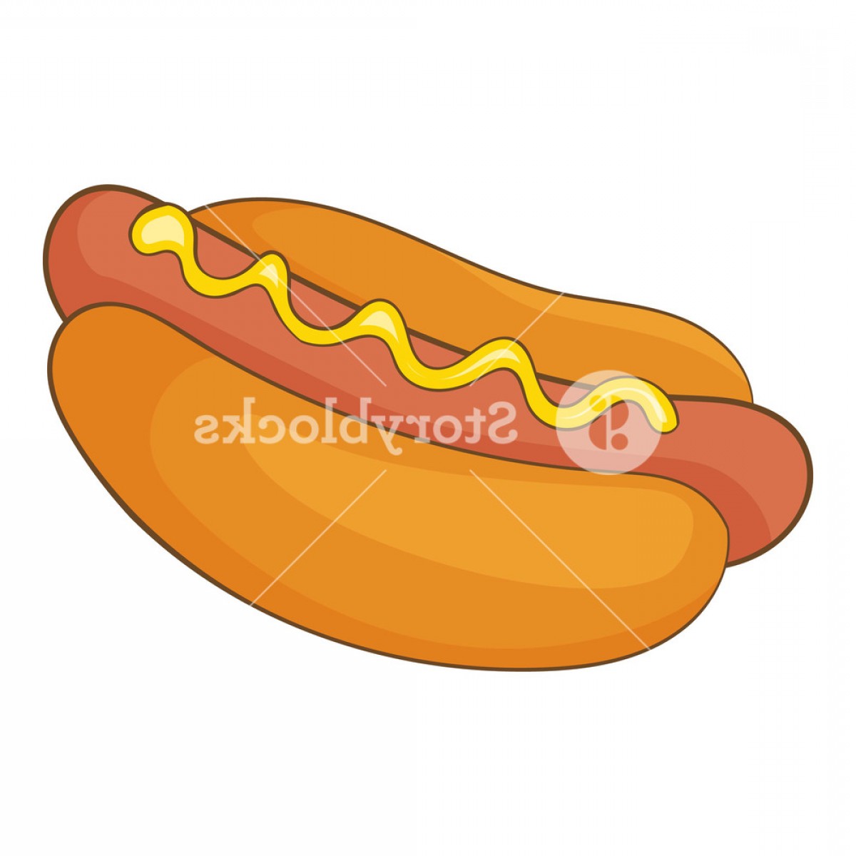 1200x1200 Hot Dog Icon Cartoon Illustration Of Hot Dog Vector Icon For Web