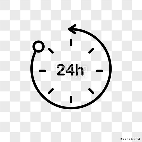Hours Vector Icon Isolated On Transparent Background, Hours 500x500 Hours Vector Icon Isolated On Transparent Background, Hours
