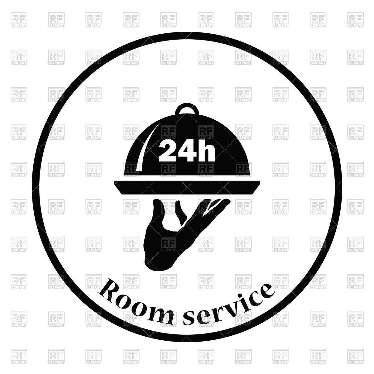 Hour Room Service Icon Vector Image Of Signs, Symbols, Maps 1200x1200 Hour Room Service Icon Vector Image Of Signs, Symbols, Maps