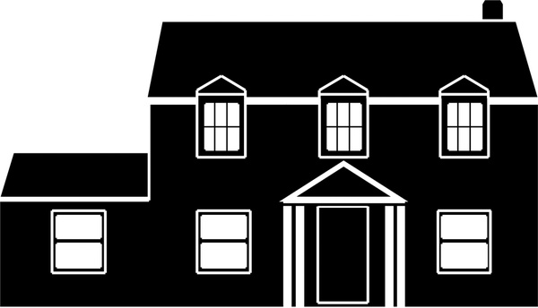 600x344 House Design Sketch Illustration With Silhouette Style Free Vector
