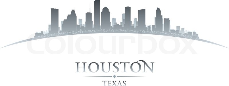 800x300 Houston Texas City Skyline Silhouette Stock Vector Colourbox
