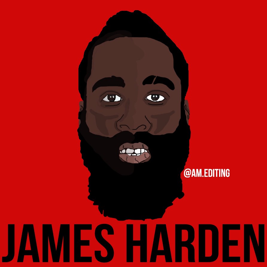 892x892 James Harden Vector Houston, Tx