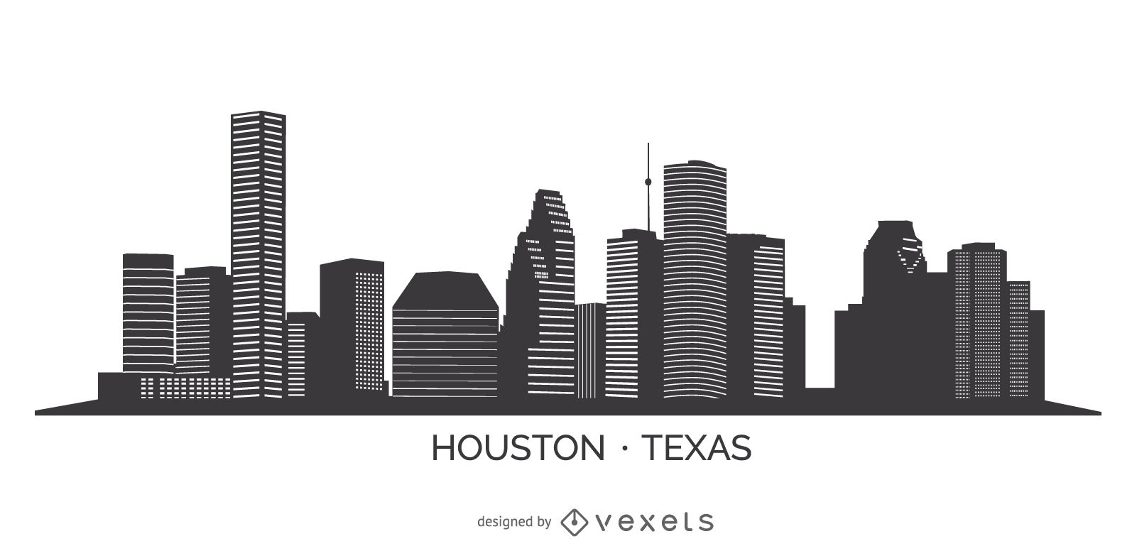 1601x776 Skyline Houston Illustration