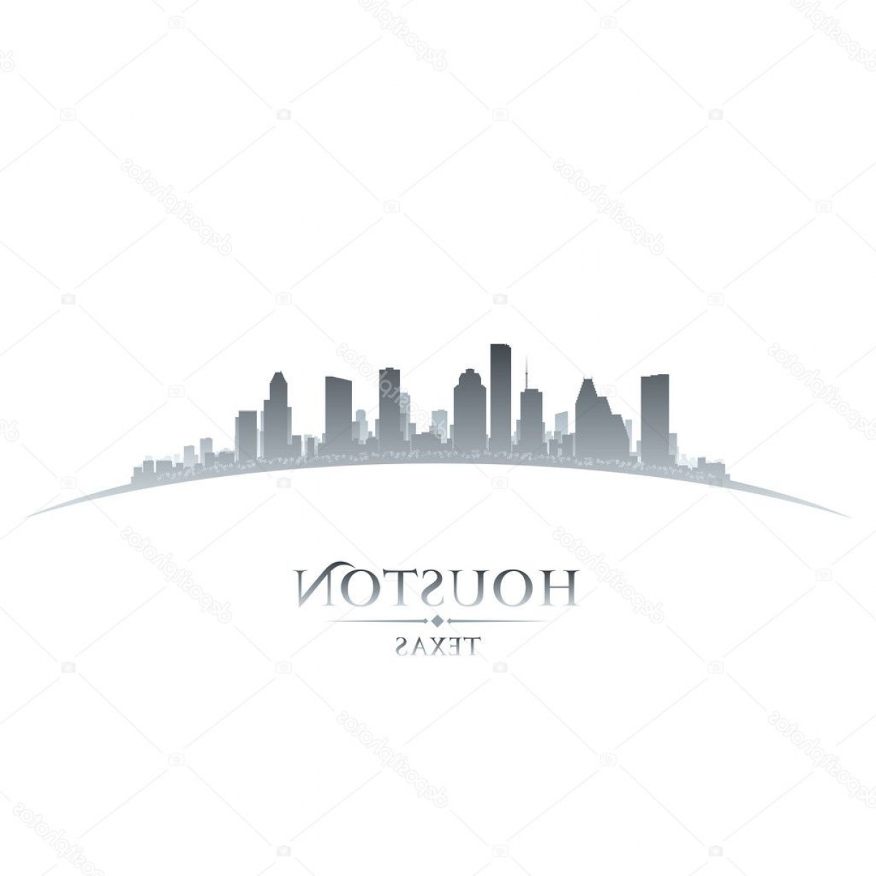 1227x1227 Stock Illustration Houston Texas City Skyline Silhouette Geekchicpro
