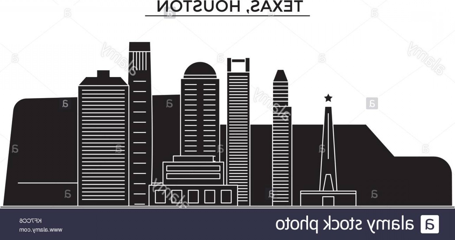 1560x822 Stock Image Usa Texas Houston Architecture Vector City Skyline