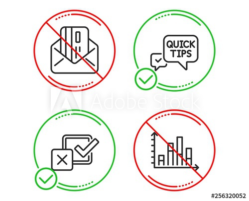 Do Or Stop Quick Tips, Checkbox And Credit Card Icons Simple Set 500x405 Do Or Stop Quick Tips, Checkbox And Credit Card Icons Simple Set
