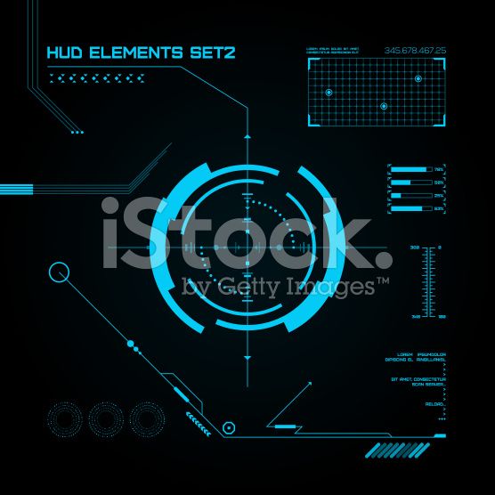 556x556 Hud And Gui Set Futuristic User Interface Vector Illustration