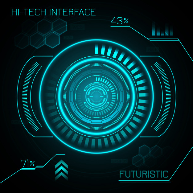 626x626 Hud Futuristic Background Vector Free Download