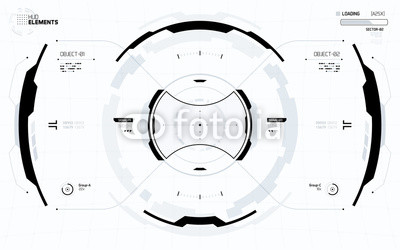 400x250 Sci Fi Futuristic Vector Hud Interface Screen Virtual Reality