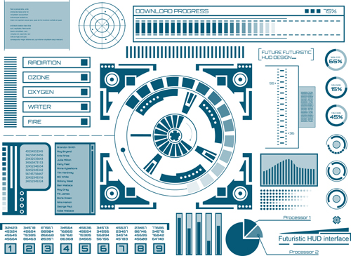 500x365 Futuristic Hud Interface Template Vector Free Download
