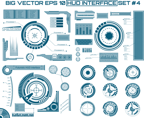 500x410 Futuristic Hud Interface Template Vector Free Download