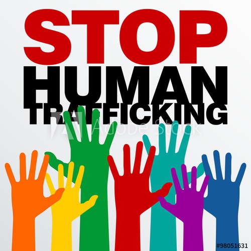 500x500 Human Trafficking Vector Template