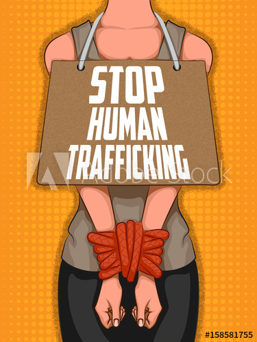 Vector Human Trafficking At Collection Of Vector