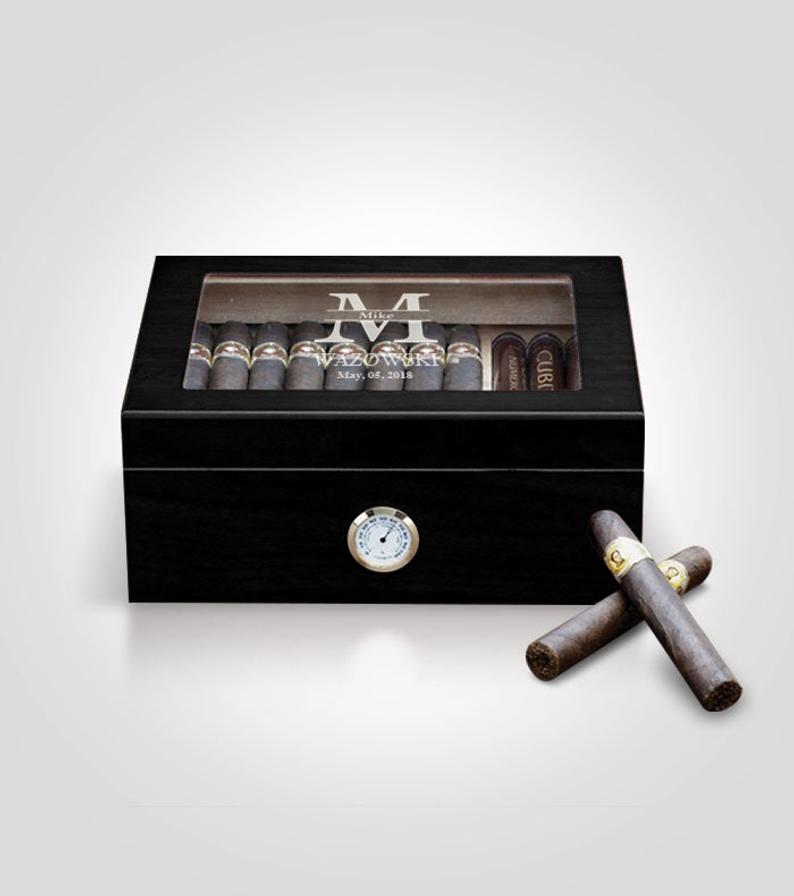 794x896 Custom Humidors Birthday Gift For Boyfriend Humidor Gift Set Etsy