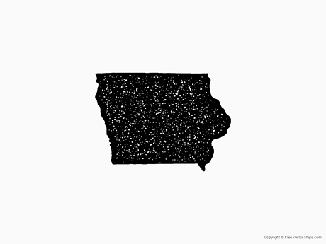 Vector Map Of Iowa 460x345 Vector Map Of Iowa