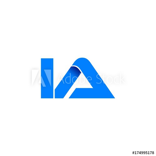 Ia Logo Initial Logo Vector Modern Blue Fold Style 500x500 Ia Logo Initial Logo Vector Modern Blue Fold Style
