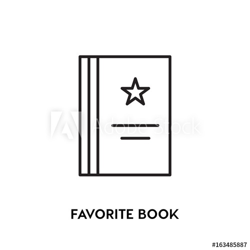 500x500 Favorite Book Vector Icon, Library Symbol Modern, Simple Flat