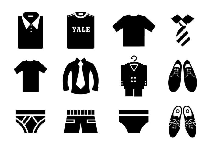 700x490 Male Clothing Vector Icon Pack