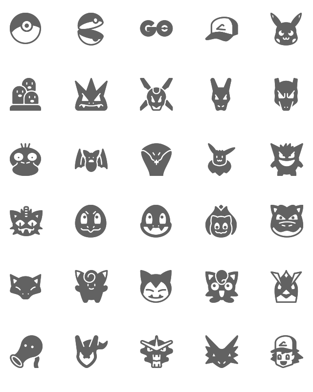 640x800 Free Pokemon Go Icons Pack Pictogram Icon Collection