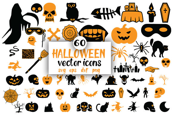 Halloween Vector Icons Graphic 580x386 Halloween Vector Icons Graphic