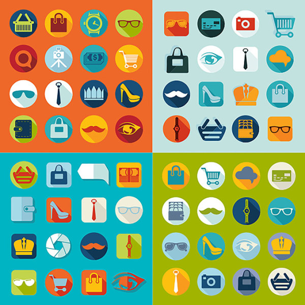 Flat Supermarket Shopping Icons Vectors Free Download 600x600 Flat Supermarket Shopping Icons Vectors Free Download