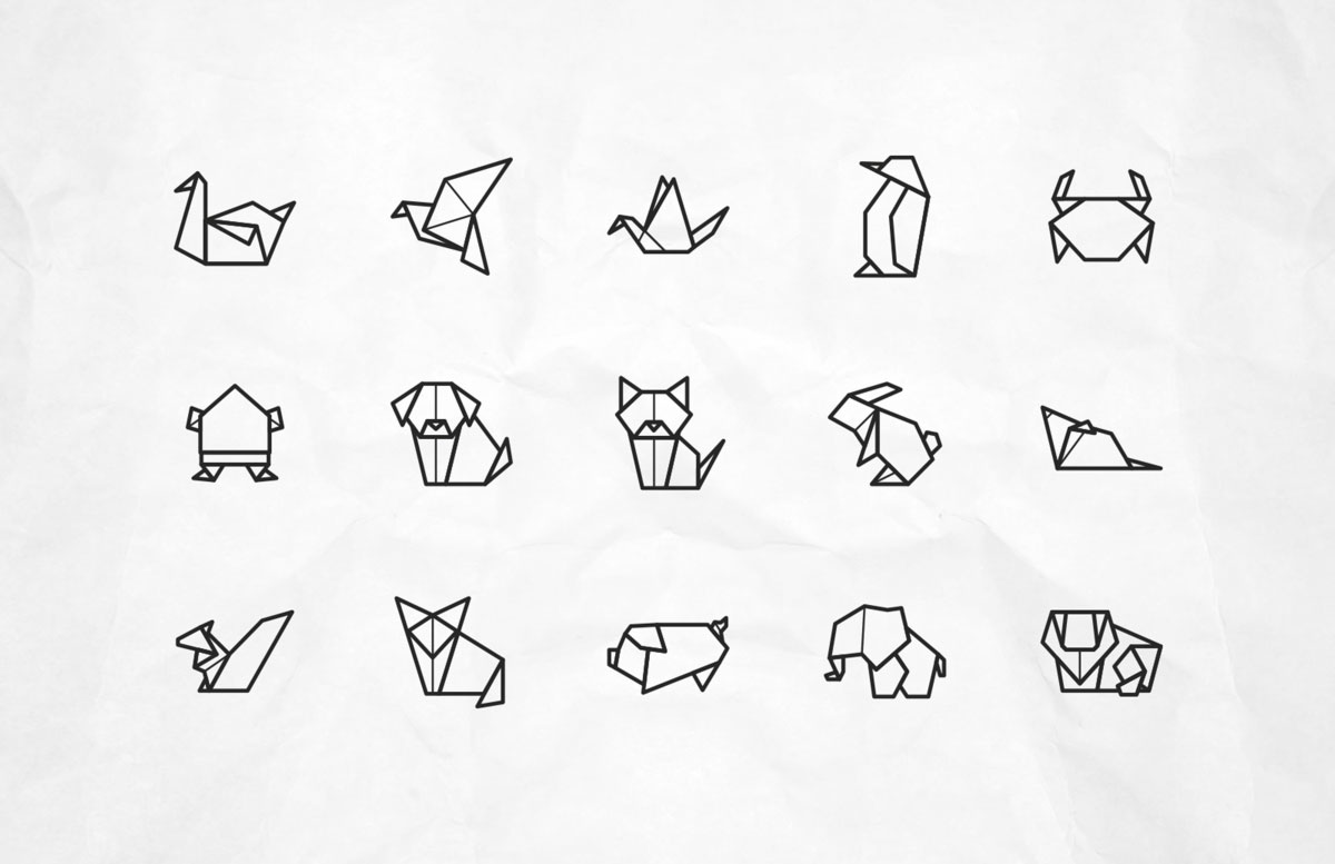 Origami Animal Free Vector Icons Pixlov 1200x777 Origami Animal Free Vector Icons Pixlov