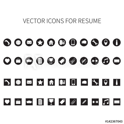 Vector Icons For Resume 500x500 Vector Icons For Resume