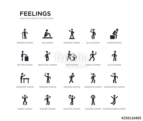 Set Of Black Filled Vector Icons Such As Accomplished Human 500x424 Set Of Black Filled Vector Icons Such As Accomplished Human