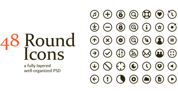 601x319 Free Round Vector Icon Sets