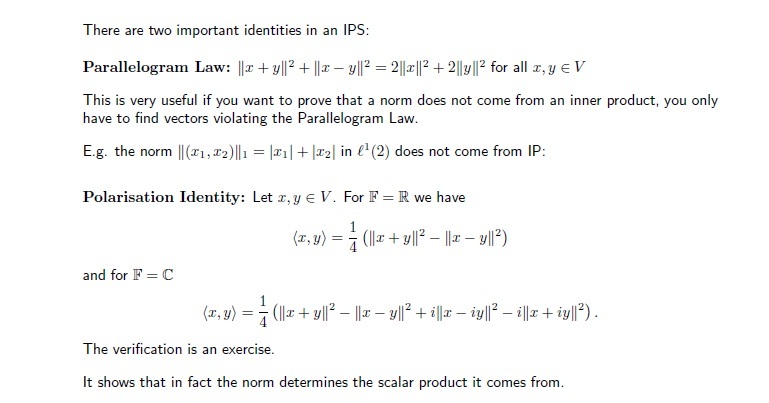 769x403 Prove Norm Doesn't Come From Inner Product