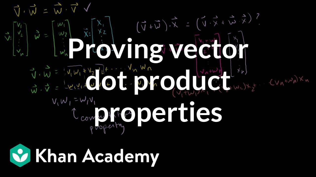 1280x720 Proving Vector Dot Product Properties